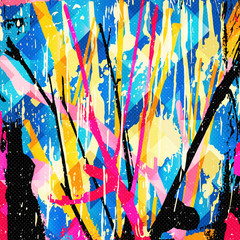 colored abstract pattern graffiti