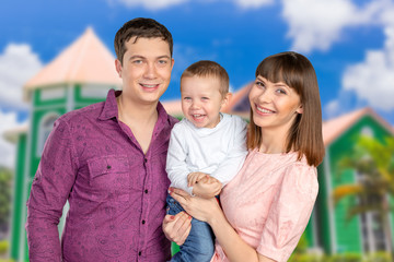 Fototapeta premium A happy family