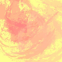 Abstract background. The surface stained with paint. Carelessly painted wall. Pink and yellow colors