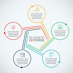 Thin line flat element for infographic.