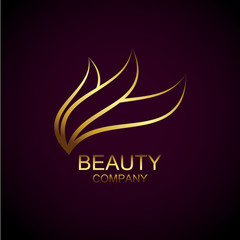 Abstract gold beauty industry and fashion logo,Identity for beauty