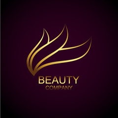 Obraz premium Abstract gold beauty industry and fashion logo,Identity for beauty