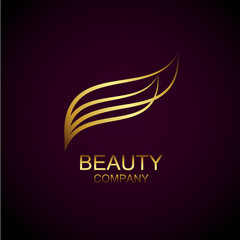 Abstract gold beauty industry and fashion logo,Identity for beauty