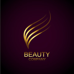 Abstract gold beauty logo,Identity for beauty