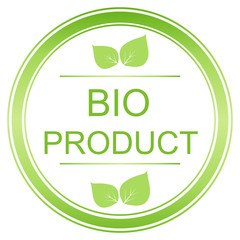 Bio product label, emblem and badge.