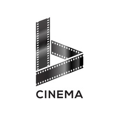 Fototapeta na wymiar Abstract letter B logo for negative videotape film production