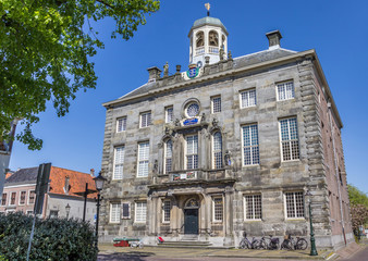 Town hall in historical village Enkhuizen