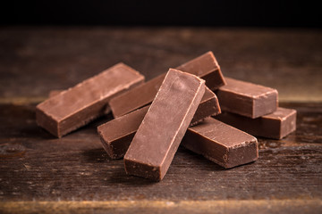 Homemade chocolate sticks