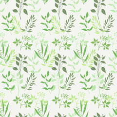 Seamless green plant background