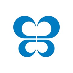 B Butterfly or Letter B Abstract Butterfly Logo Template