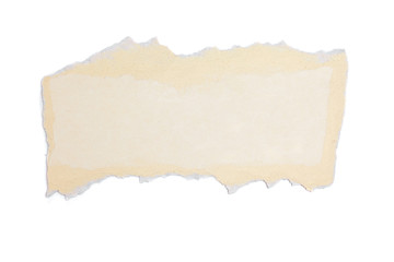 Ripped Card on White Background