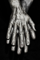 Sculptural Metal male hands - 110390069