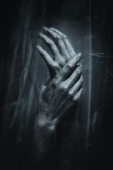 Sculptural Metal male hands