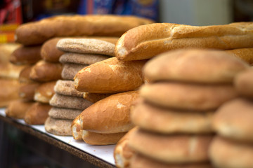 Freshly baked bread in the Eastern markets
