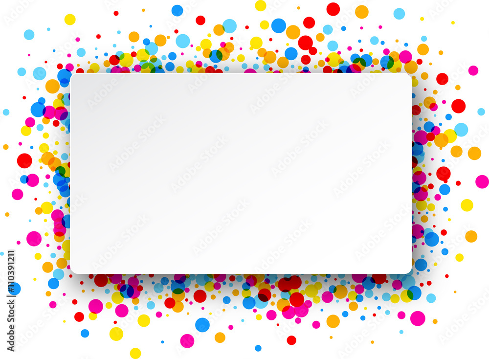 Poster background with color drops.