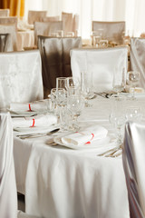 White wedding table set 