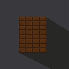 Chocolate bar icon, modern minimal flat design style, vector illustration