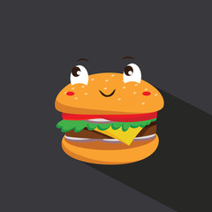 Burger cartoon character
