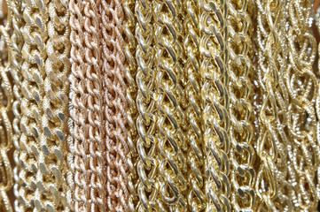 many fine necklace for sale in the shop of jewellery and costume