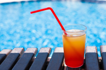 Cocktail near swimming pool