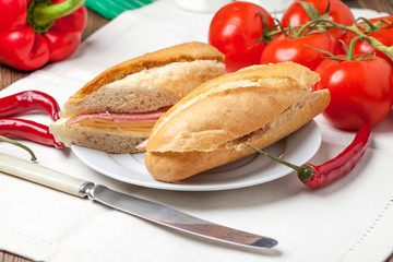 Italian panini sandwich.