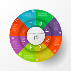 Abstract circle infographic template
