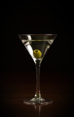 Glass of martini cocktail
