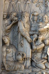 Fototapeta na wymiar The Fountain of Moses in Rome,Italy