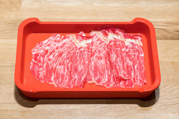 sliced wagyu beef
