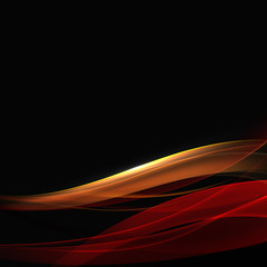 Abstract Background. Bright Transparent Waves on the Black Background - 110396868