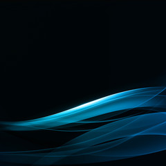 Abstract Background. Bright Transparent Waves on the Black Background - 110396880