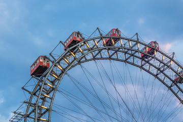 Famous and historic Ferris Wheel (Wurstelprater). Prater, Vienna