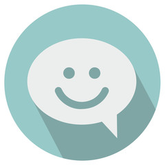 Smile talking bubble icon