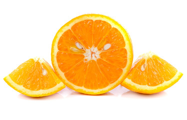 oranges on white background