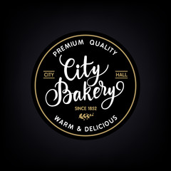 Fototapeta na wymiar Vintage calligraphy bakery logo