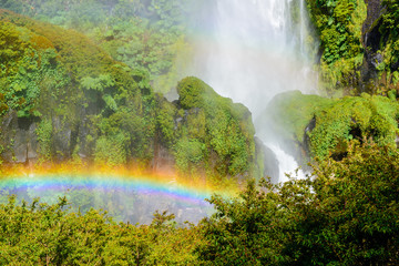 Fototapeta na wymiar Salto El Leon waterfall, Pucon, Chile