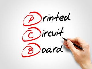 PCB Printed Circuit Board, acronym concept