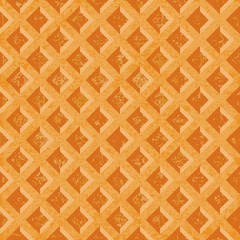 Seamless texture soft waffles. The textured surface of toasted golden brown.