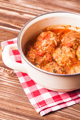 Meatballs with tomato sauce