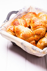 The fresh croissants