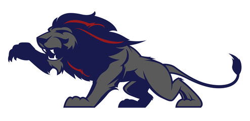 Naklejki  Ryczący lew sport logotyp