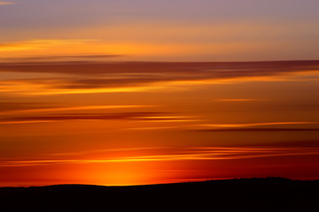 Bellissimo tramonto arancio 