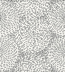 Abstract modern stylish hand drawn monochrome texture with structure of repeating circles - vector seamless pattern - 110399800