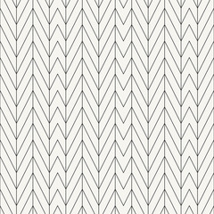 Vector seamless pattern. Modern stylish outlined texture with repeating irregular chevron design. - 110400066