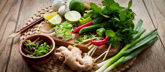 Thai food ingredient board