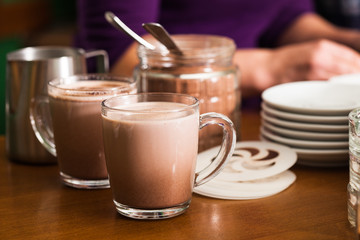 Cocoa drink cooking