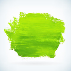 Green hand paint artistic dry brush stroke vector background - 110401415