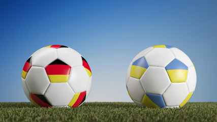 Obraz premium Deutschland gegen Ukraine bei Fußball-EM