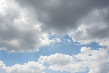 sky is covered by white clouds and raincloud