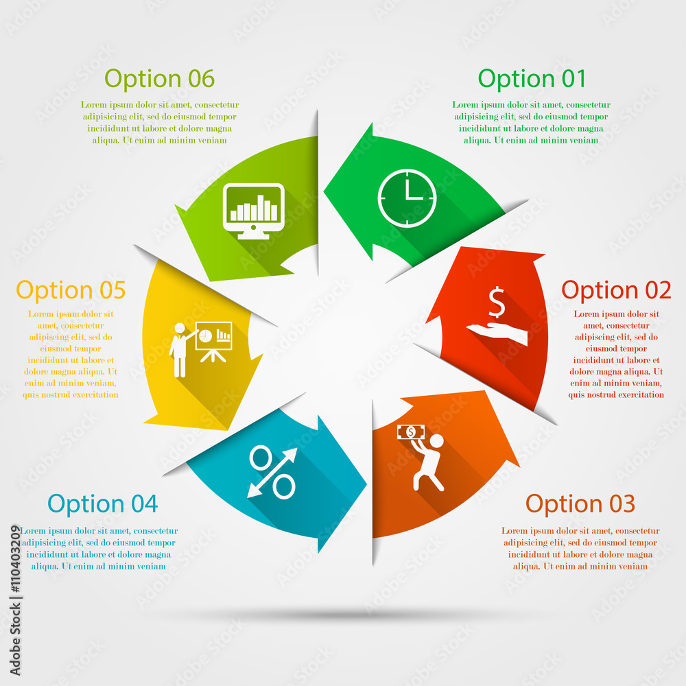 Poster Abstract arrows circle infographic